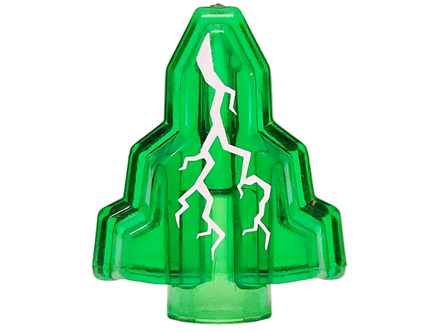 LEGO Monster Fighters Trans Green Moonstone With Lightning Pattern