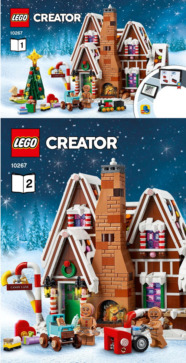 LEGO Creator Winter Village Gingerbread House Set #10267 Includes Minifigures and Instructions