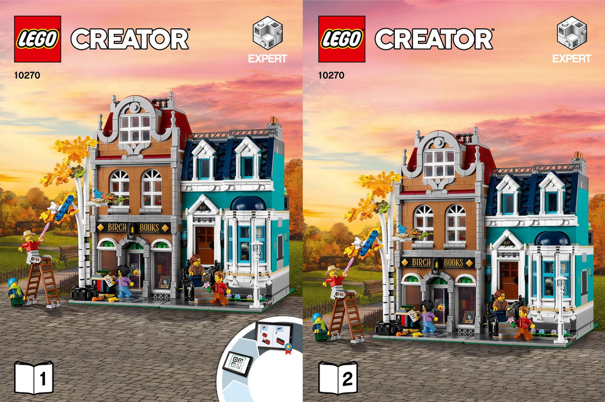 LEGO Creator Modular Bookshop Set #10270 Includes Instructions and Minifigures