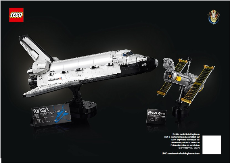 LEGO Creator Expert NASA Space Shuttle Discovery Set #10283 Includes Instructions