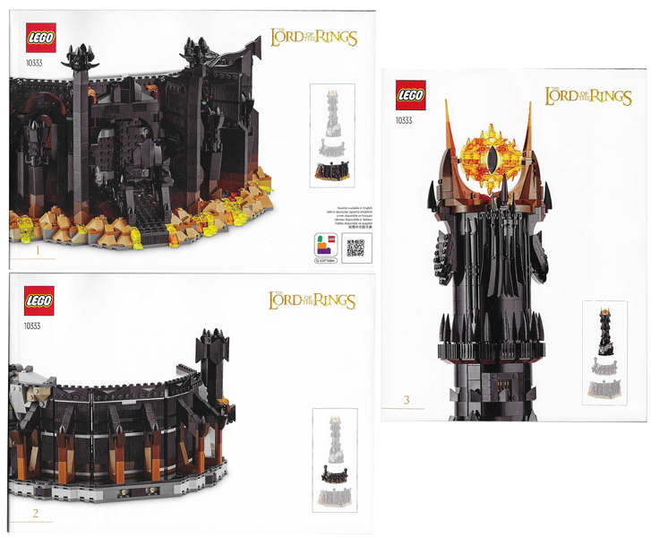LEGO The Hobbit & The Lord of the Rings Barad-dûr Set #10333 includes Instructions & Minifigures