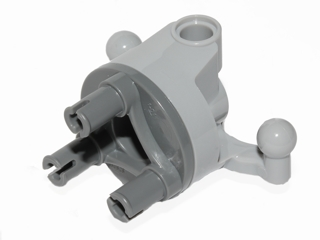LEGO Technic Steering Hub Holder Light Bluish Grey with Dark Bluish Grey Wheel Hub