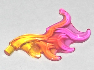 LEGO Trans Orange & Trans Dark Pink Wave Rounded Curved Wing / Flame