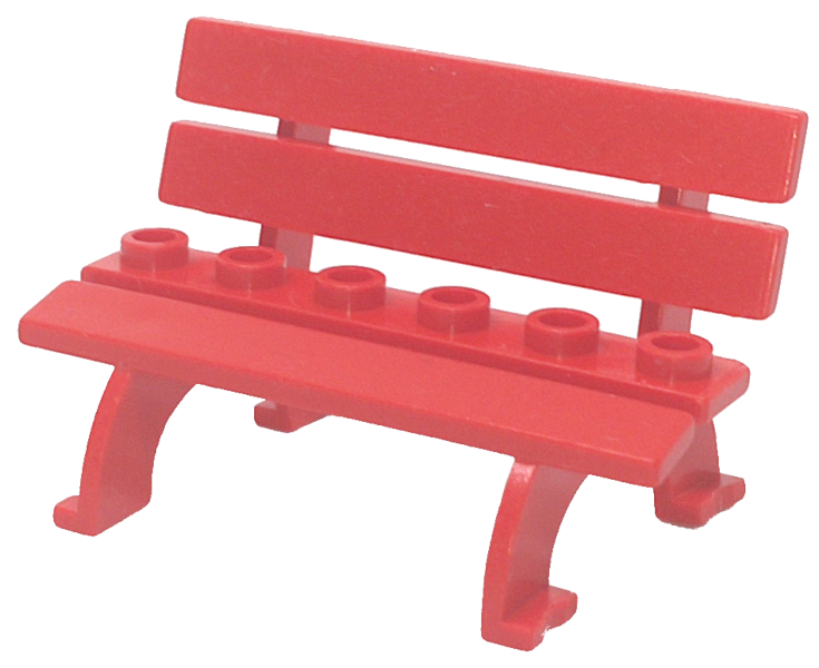 LEGO RARE Vintage Red Fabuland Bench / Seat