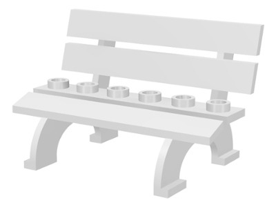 LEGO RARE Vintage White Fabuland Bench / Seat