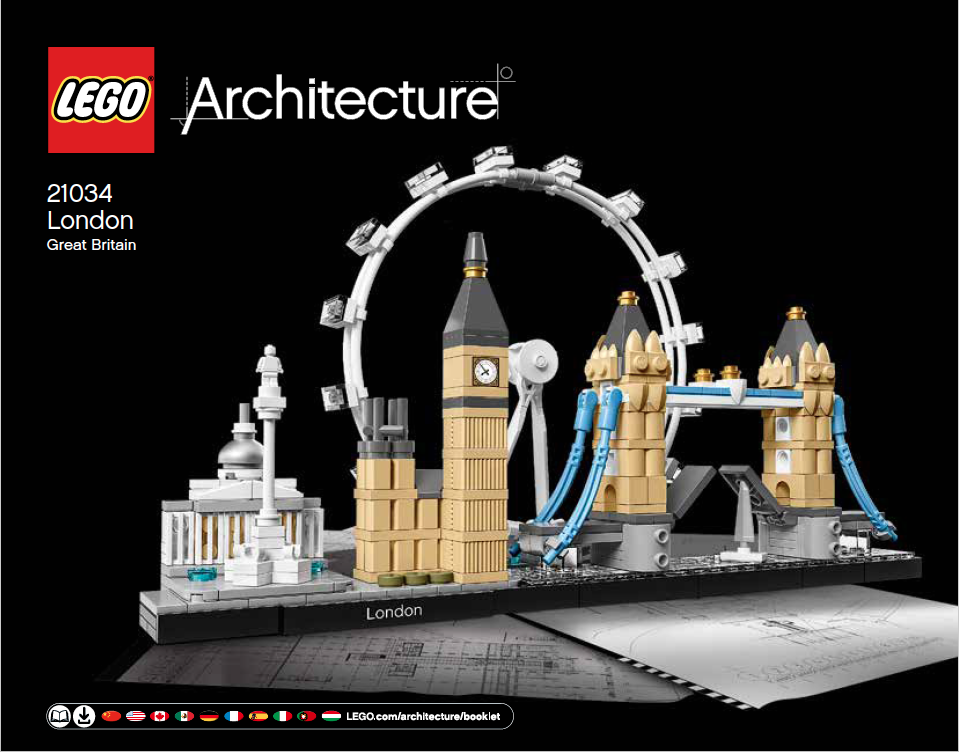 LEGO Architecture London Set #21034 Includes Instructions
