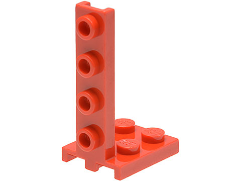 LEGO RARE Vintage Red Bracket 2 x 2 - 1 x 4