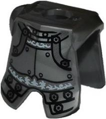 LEGO Castle Flat Silver Breastplate Armour with Heroic Knight Pattern