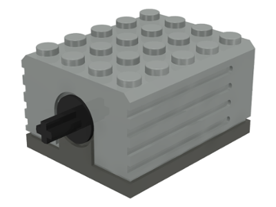 LEGO Vintage 9V Motor 5x4x2-1/3 Light Grey / Dark Grey (Old Shades)
