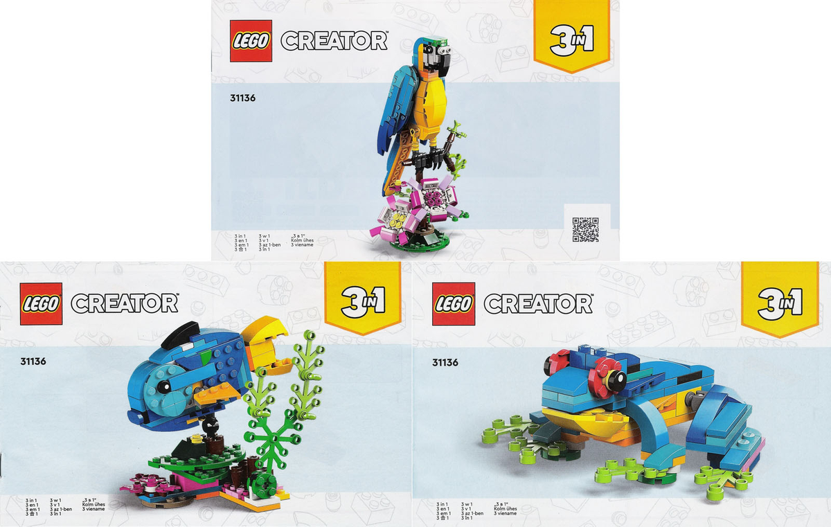 LEGO Creator Exotic Parrot Set #31136 Includes Instructions
