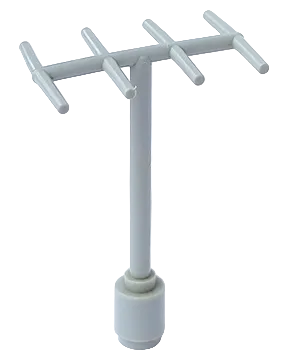 LEGO Vintage Classic Space Antenna with Spokes - Light Grey (Old Shade)
