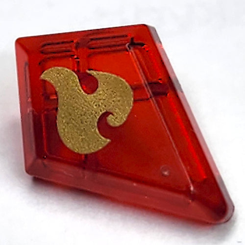 LEGO Tile 1x2 Diamond Trans Red