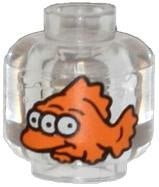 LEGO Simpsons Blinky Head Trans Clear