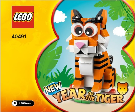 LEGO Chinese Festival Year of the Tiger Set #40491 Includes Instructions