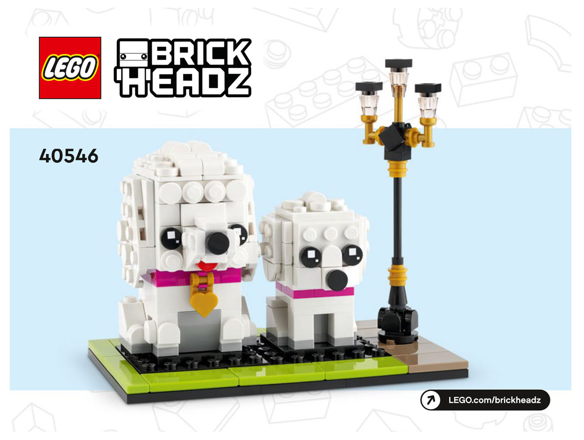 LEGO BrickHeadz Poodle Set #40546 Includes Instructions