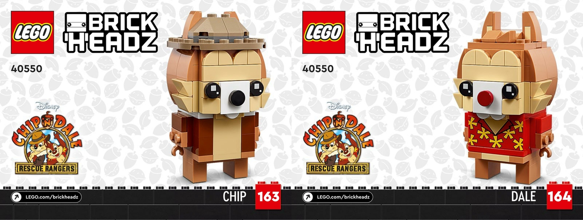 LEGO BrickHeadz Chip & Dale Set #40550 Includes Instructions