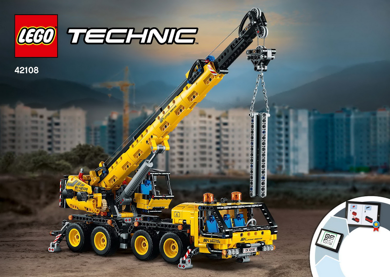 LEGO Technic Mobile Crane with Instructions Set #42108 As Pictured