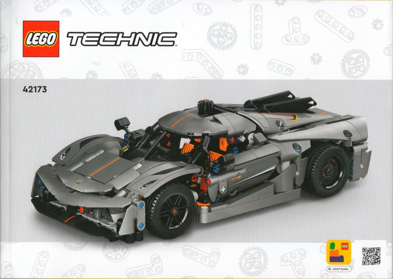 LEGO Technic Koenigsegg Jesko Absolut Gray Hypercar Set #42173 BRAND NEW Pieces and Instructions