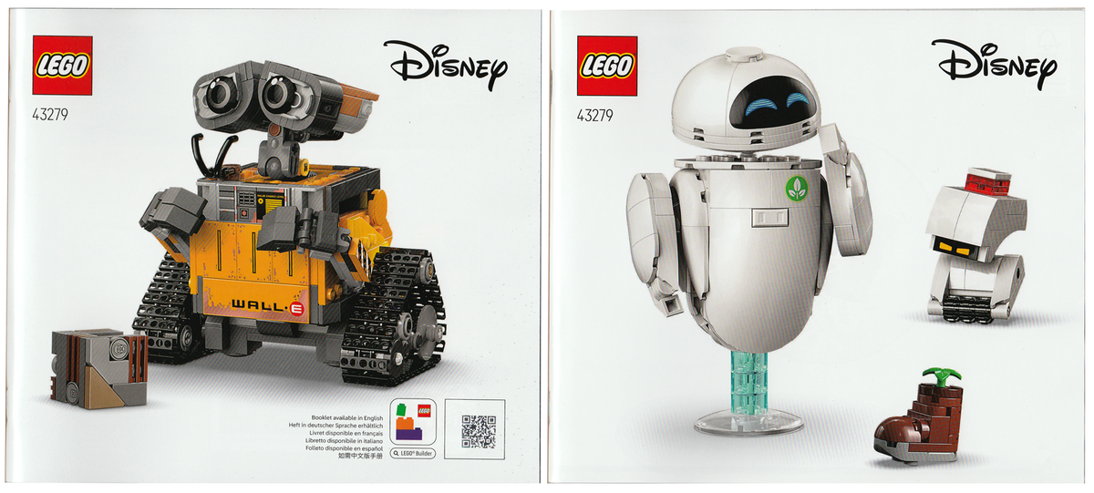 LEGO Disney WALL-E and EVE Set #43279 Includes Instructions