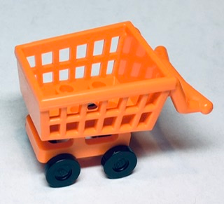 LEGO Minifigure Shopping Trolley / Cart - Orange