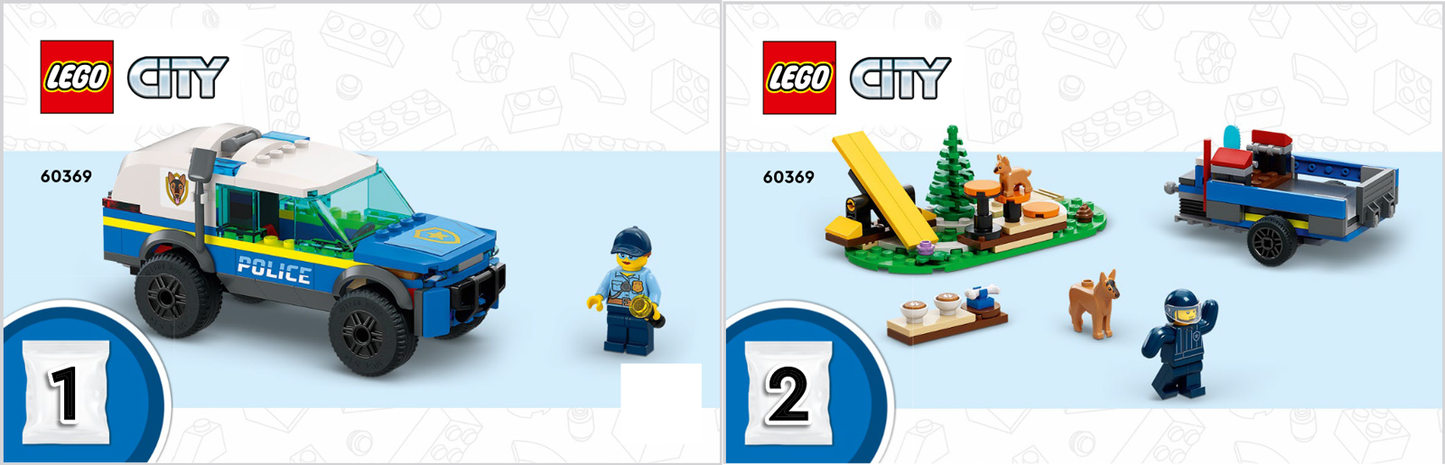 LEGO City Mobile Police Dog Training Set #60369 BRAND NEW Pieces Minifigures and Instructions