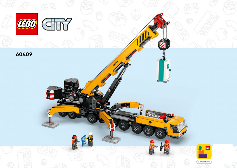 LEGO City Mobile Construction Crane Set #60409 BRAND NEW Pieces Minifigures and Instructions