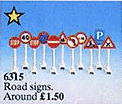 LEGO RARE Vintage Town Classic 11 Road Signs Set #6315