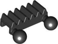 LEGO Technic Black Gear Rack with 2 Tow Balls 1x2
