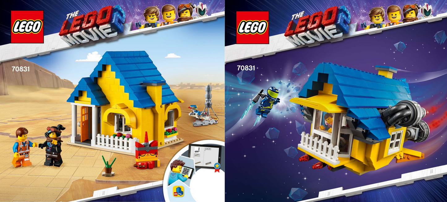 LEGO Movie Emmet's Dream House / Rescue Rocket Set #70831 Includes Minifigures and Instructions