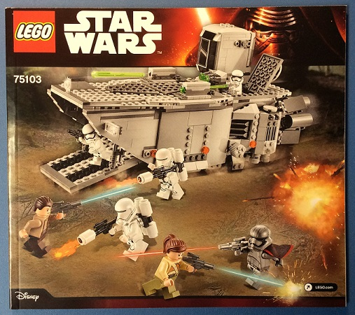 LEGO Star Wars First Order Transporter Set #75103 Includes Instructions , no Minifigures