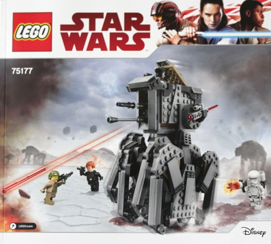 LEGO Star Wars First Order Heavy Scout Walker Set #75177 Includes Instructions, no Minifigures