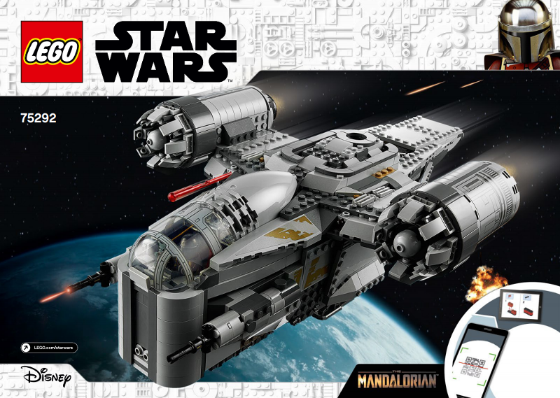 LEGO Star Wars Razor Crest / Mandalorian Bounty Hunter Transport Set #75292 - As Pictured - Includes Instructions