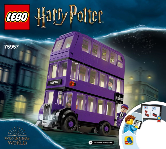 LEGO Harry Potter The Knight Bus Set #75957 Includes Instructions, no Minifigures
