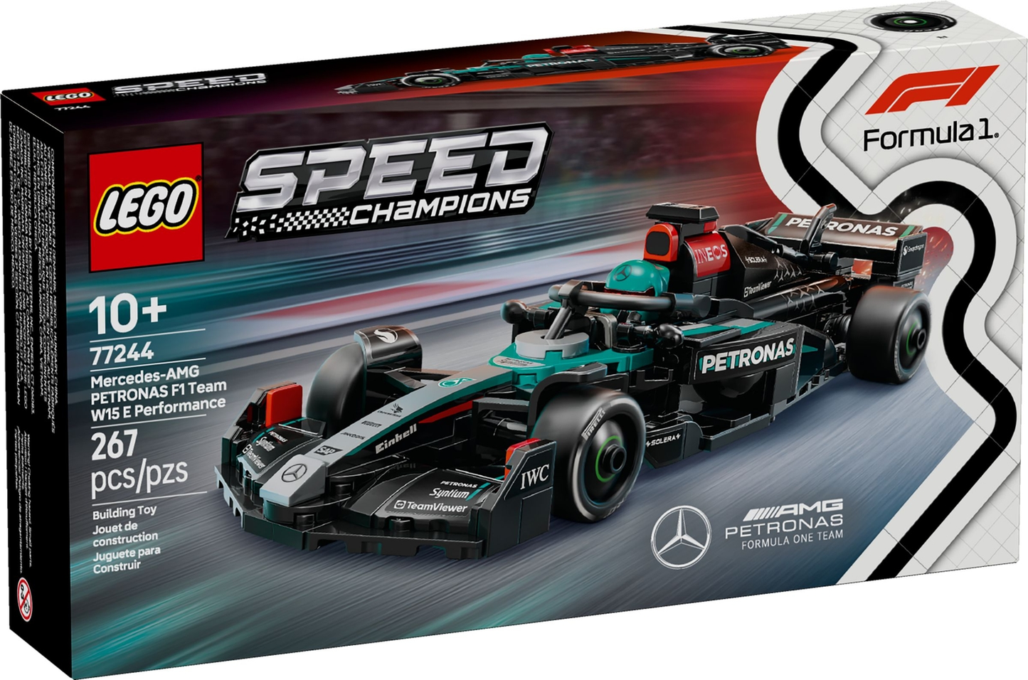 LEGO Speed Champions Mercedes-AMG PETRONAS F1 Team W1S E Performance #77244 BRAND NEW IN BOX