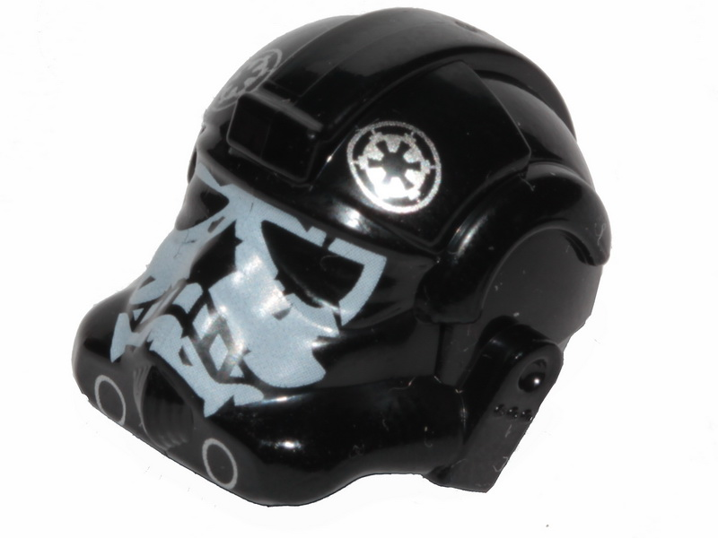LEGO Star Wars Stormtrooper Helmet for Minifigure with Black Ace Skull Pattern