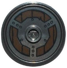 LEGO Small Shield with Wood Planking Pattern