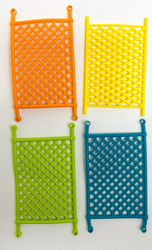 LEGO Plastic Net / Lattice Pack of 4 Mixed Colours