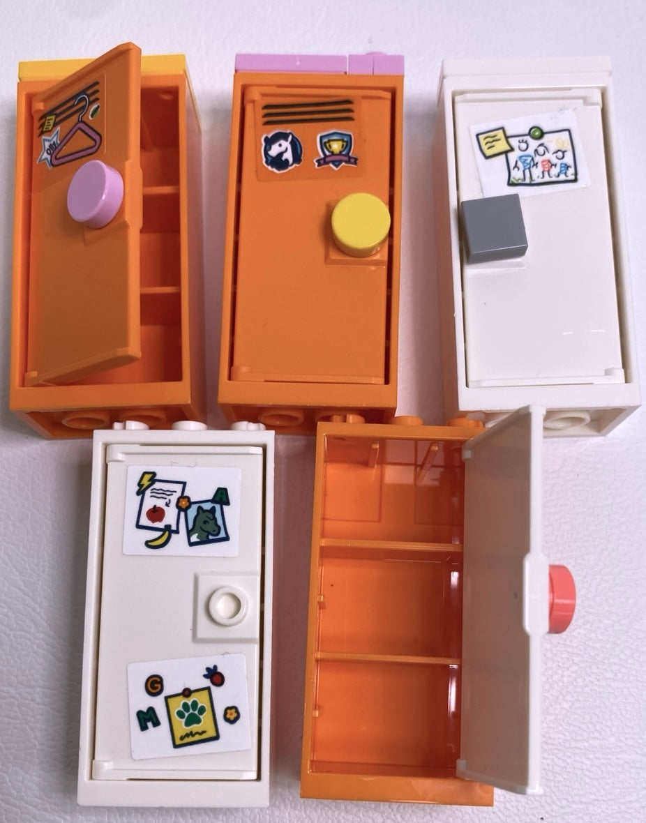 LEGO Locker Fun Pack of 5 Container / Cupboard / Refrigerator 2x3x5 with Doors