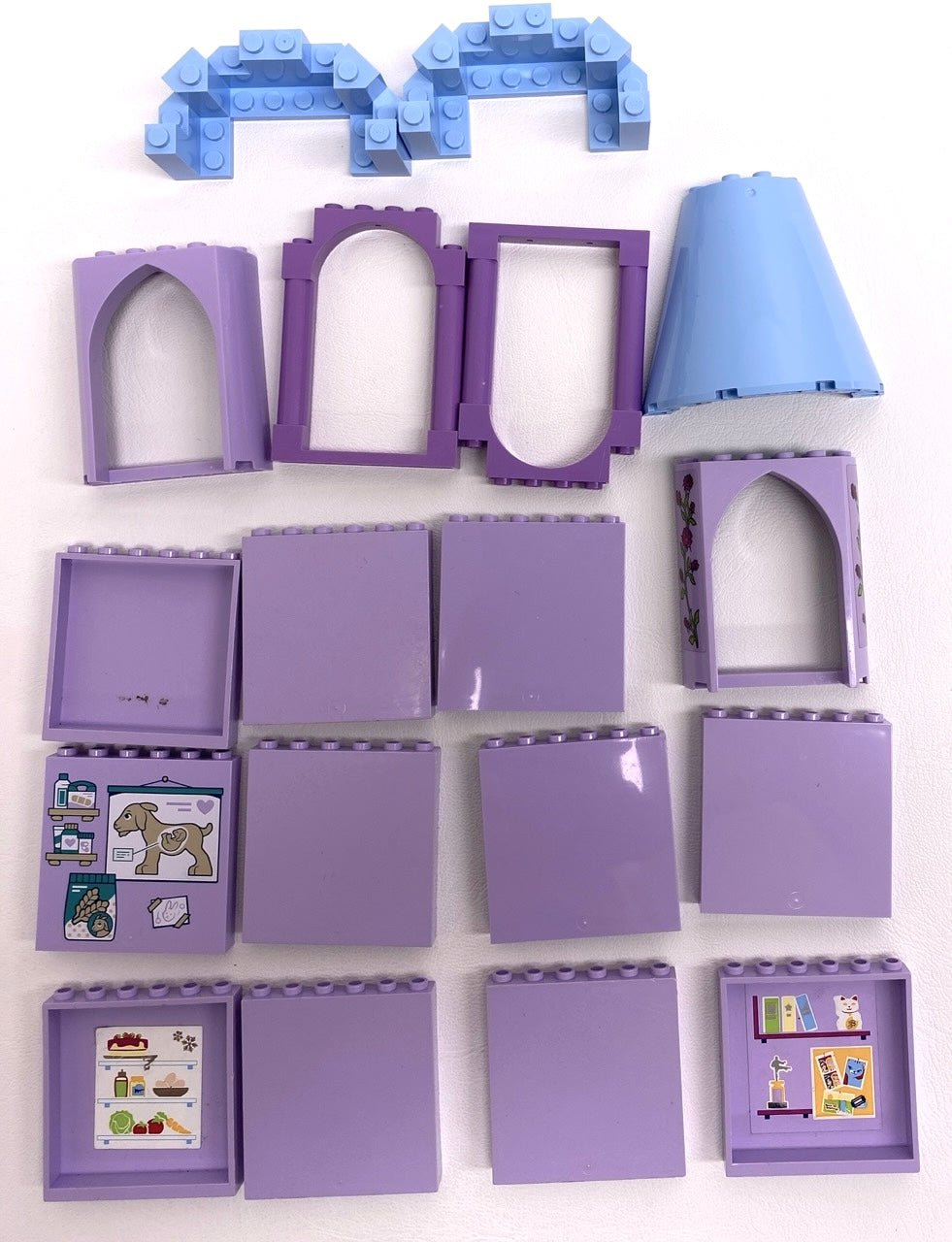 LEGO Pretty Colours Castle Pieces Fun Pack Wall Panels Turret Top Arches - Disney Dreamzzz Friends