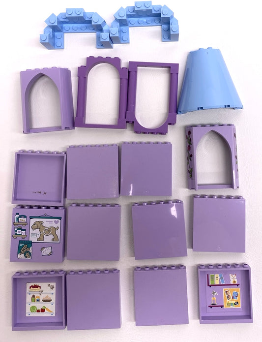 LEGO Pretty Colours Castle Pieces Fun Pack Wall Panels Turret Top Arches - Disney Dreamzzz Friends