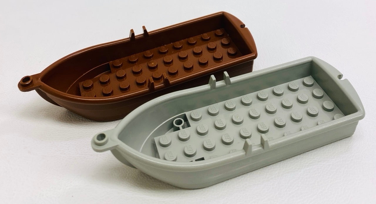 LEGO Rowing Boats Pack Of 2 Reddish Brown and Light Grey (Old Shade)