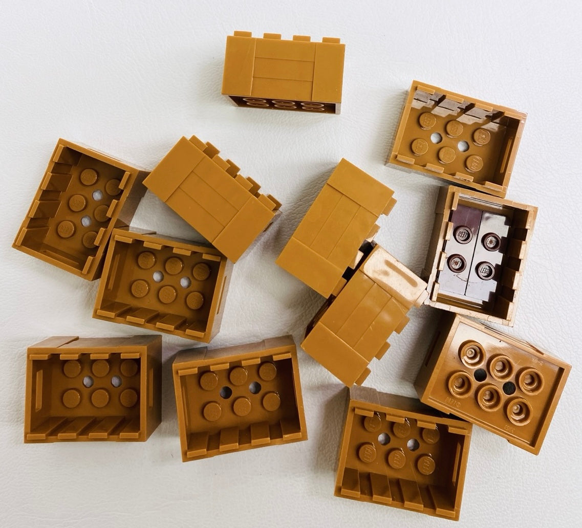 LEGO Medium Nougat Crate 3x4x1-2/3 Pack of 12