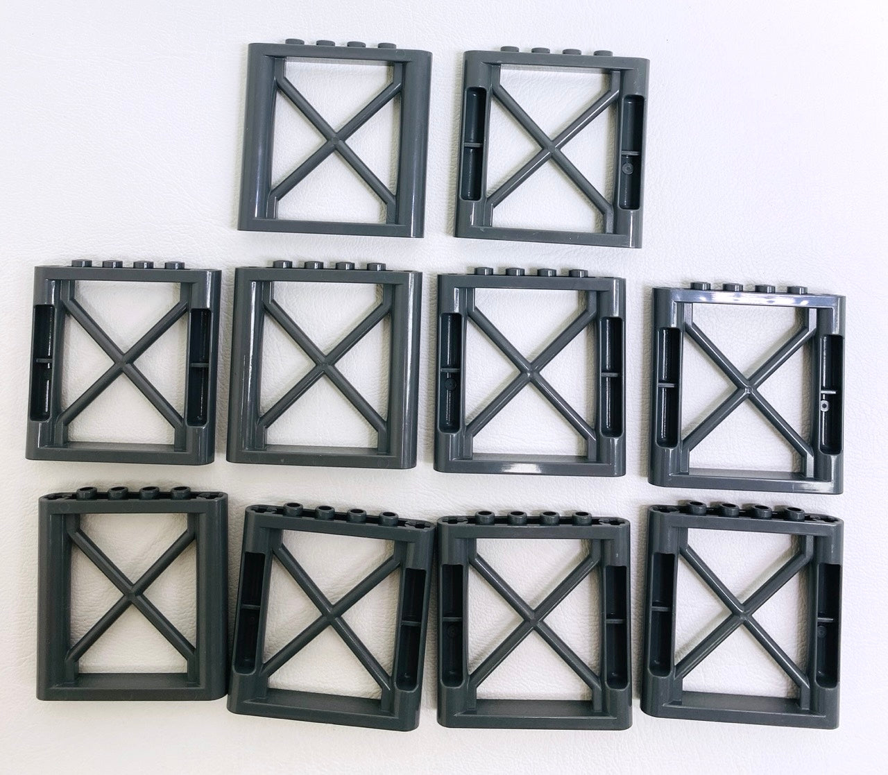 LEGO Support Girder 1x6x5 Pack Of 10 Dark Bluish Grey