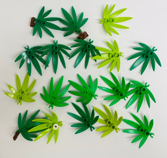 LEGO Plants Swordleaf Palm Leaves Pack of 18 Mixed Colours