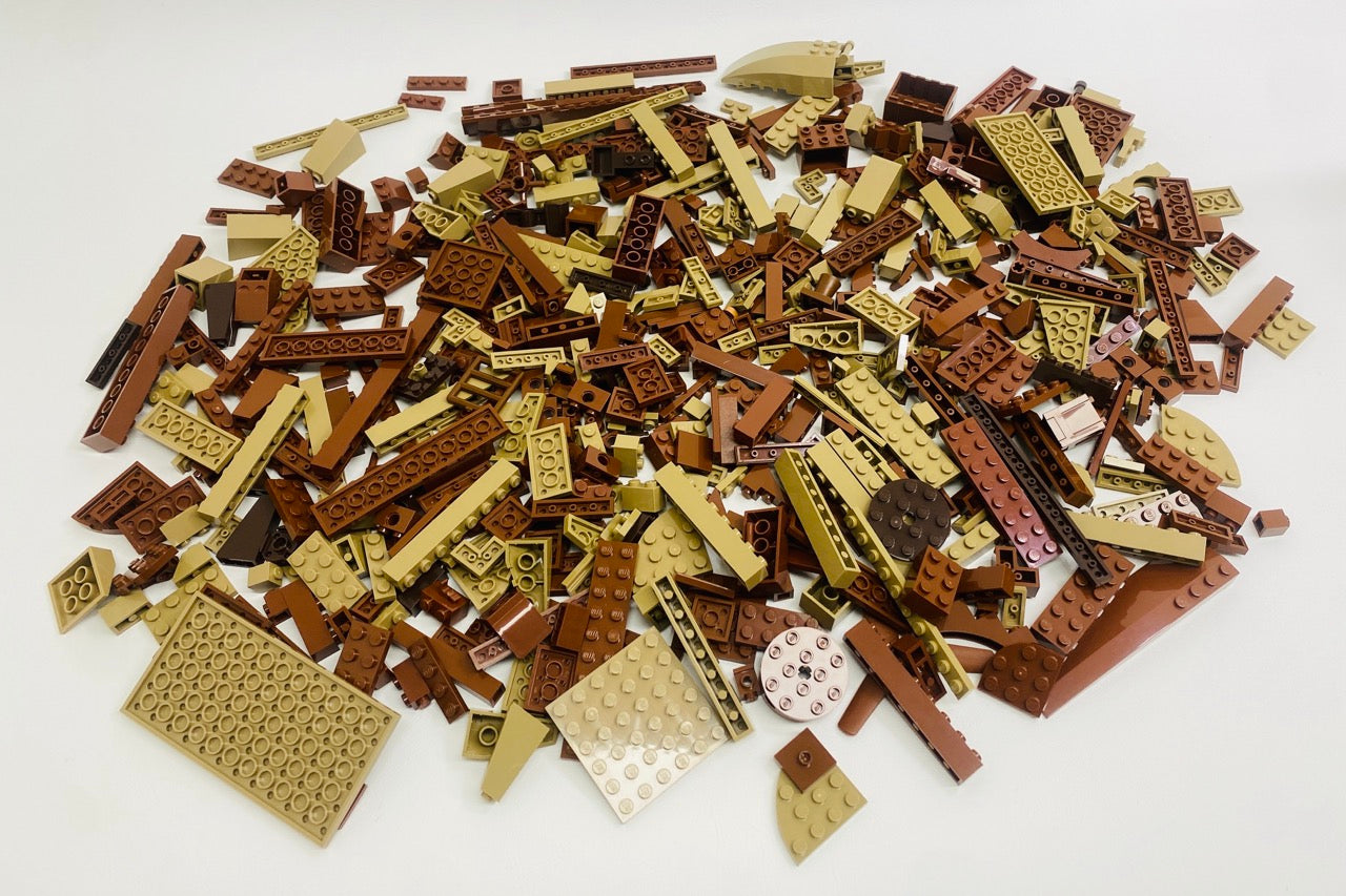 LEGO Shades of Brown Fun Pack Mixed Pieces Bricks Slopes Plates and More