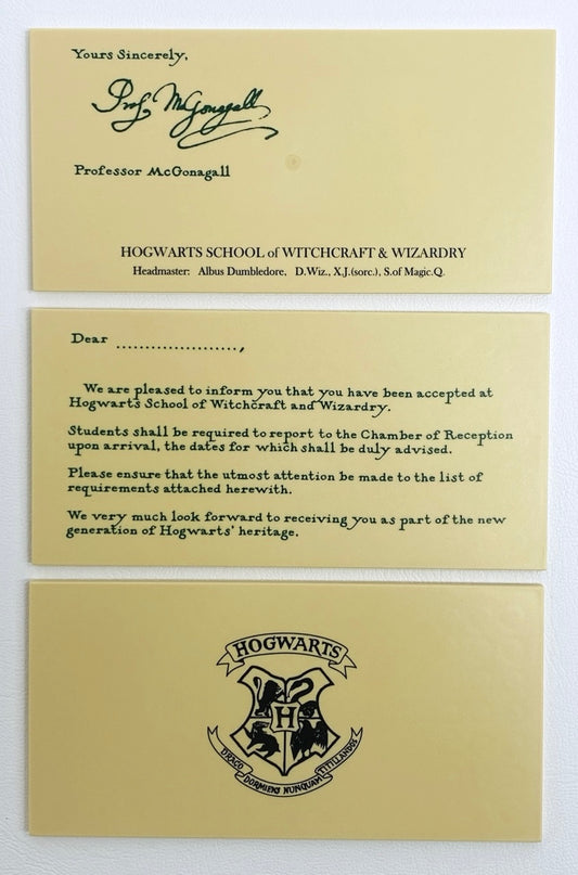 LEGO Harry Potter Hogwarts Acceptance Letter Pack of 3 Printed Tan 8x16 Tiles