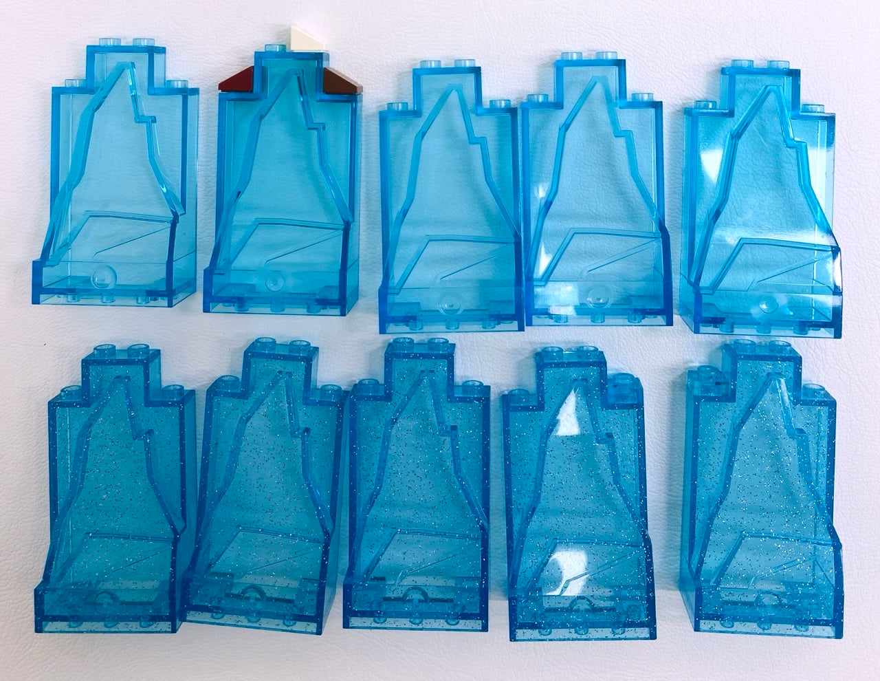 LEGO Glitter Trans Light Blue Ice / Rock Panels Fun Pack