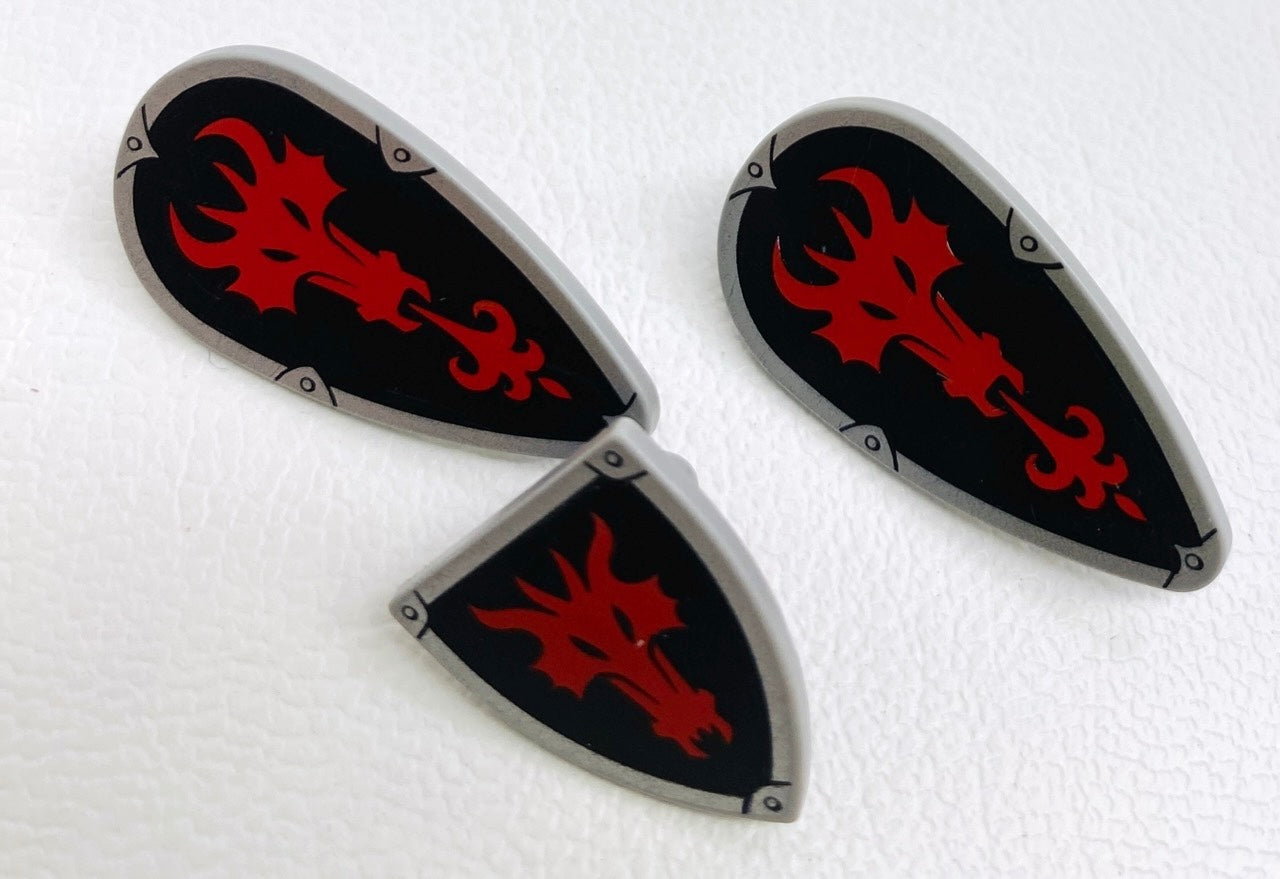 LEGO Castle Shields Fun Pack of 3 Dragon Pattern