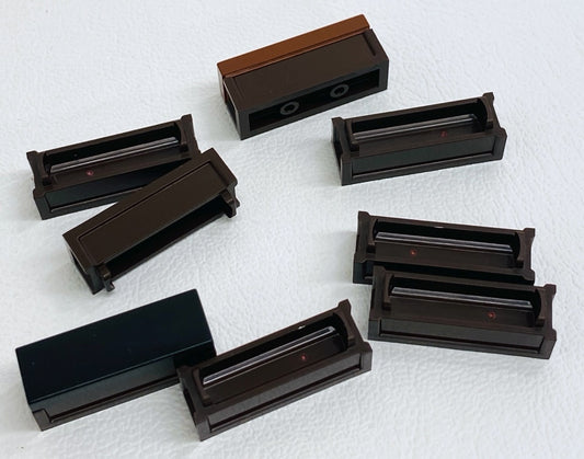 LEGO Dark Brown Container 1x3x2/3 Pack of 8 - Harry Potter Wand Boxes