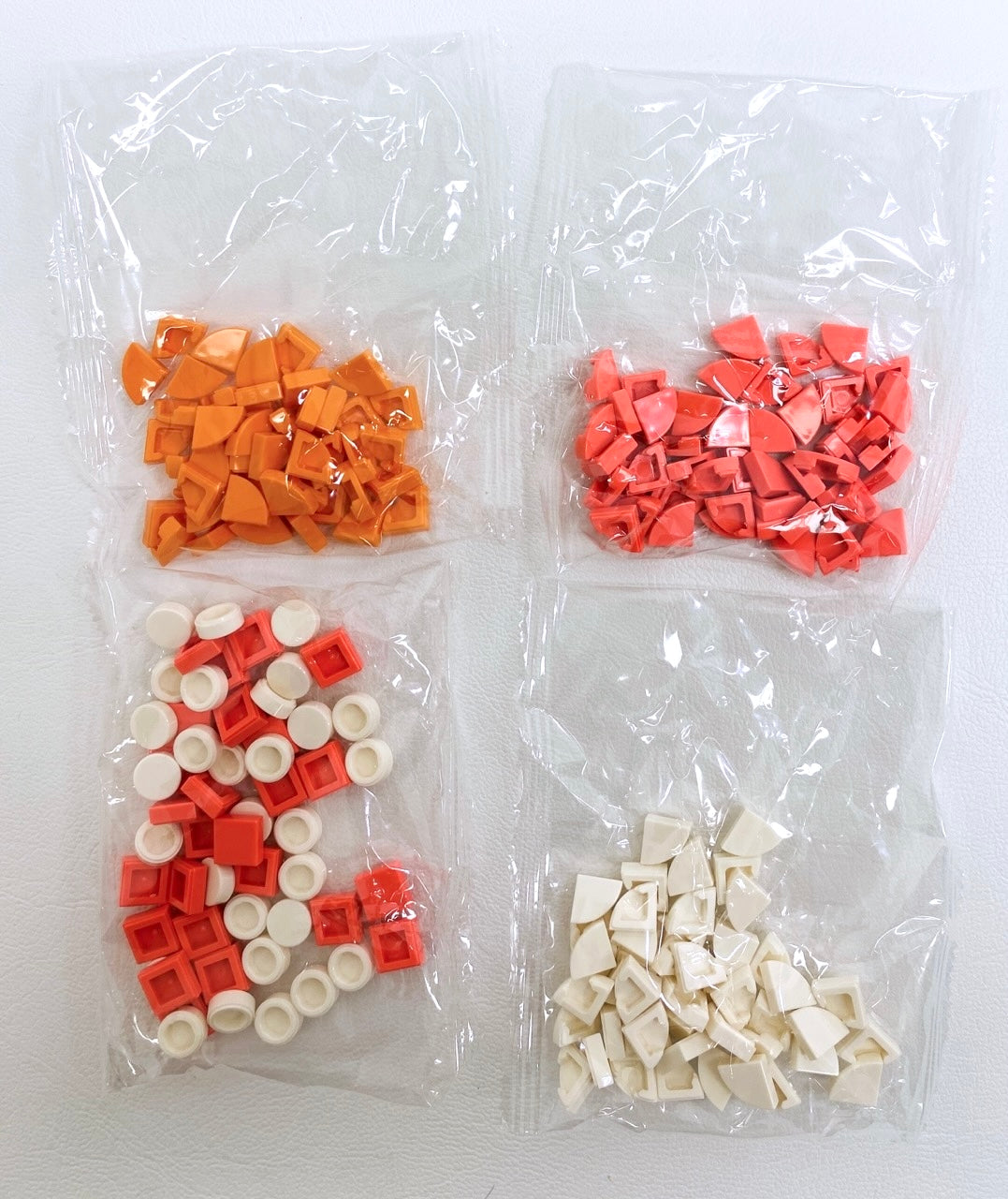 LEGO 1x1 Tiles Mixed Pack BRAND NEW White / Orange / Coral